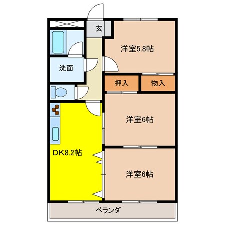 メイプルハウスの物件間取画像